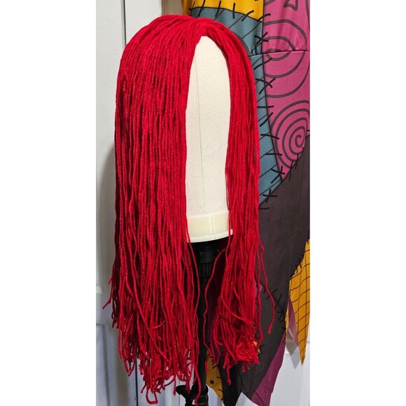 The Nightmare Before Christmas Sally Costume Juniors 7-9 Dress Wig Glovettes - Picture 3 of 9